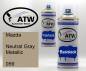 Preview: Mazda, Neutral Gray Metallic, 059: 400ml Sprühdose + 400ml Klarlack - Set, von ATW Autoteile West.